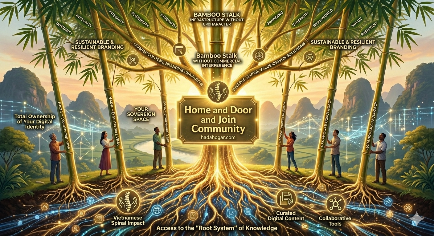 Bamboo Stalk - Hada Hogar infrastructure providing total ownership of digital identity and access to shared indigenous wisdom.