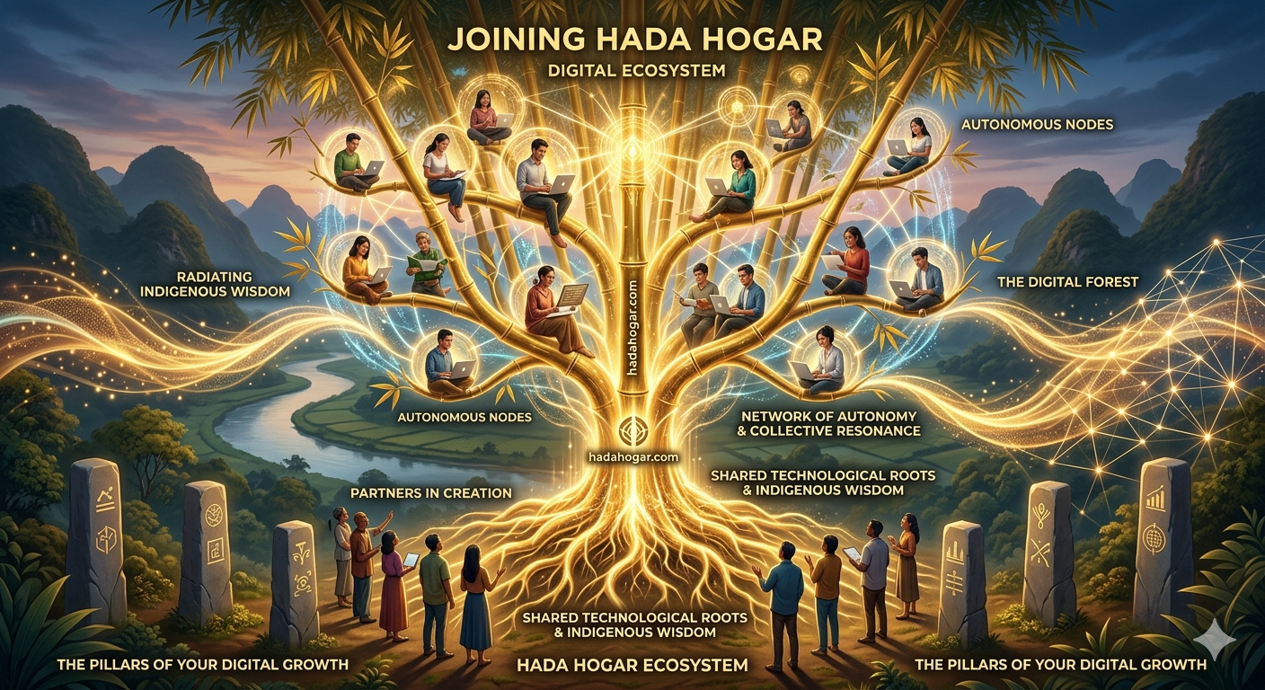 Joining Hada Hogar digital ecosystem: An autonomous Golden Bamboo forest empowering partners through shared technological roots and indigenous wisdom.